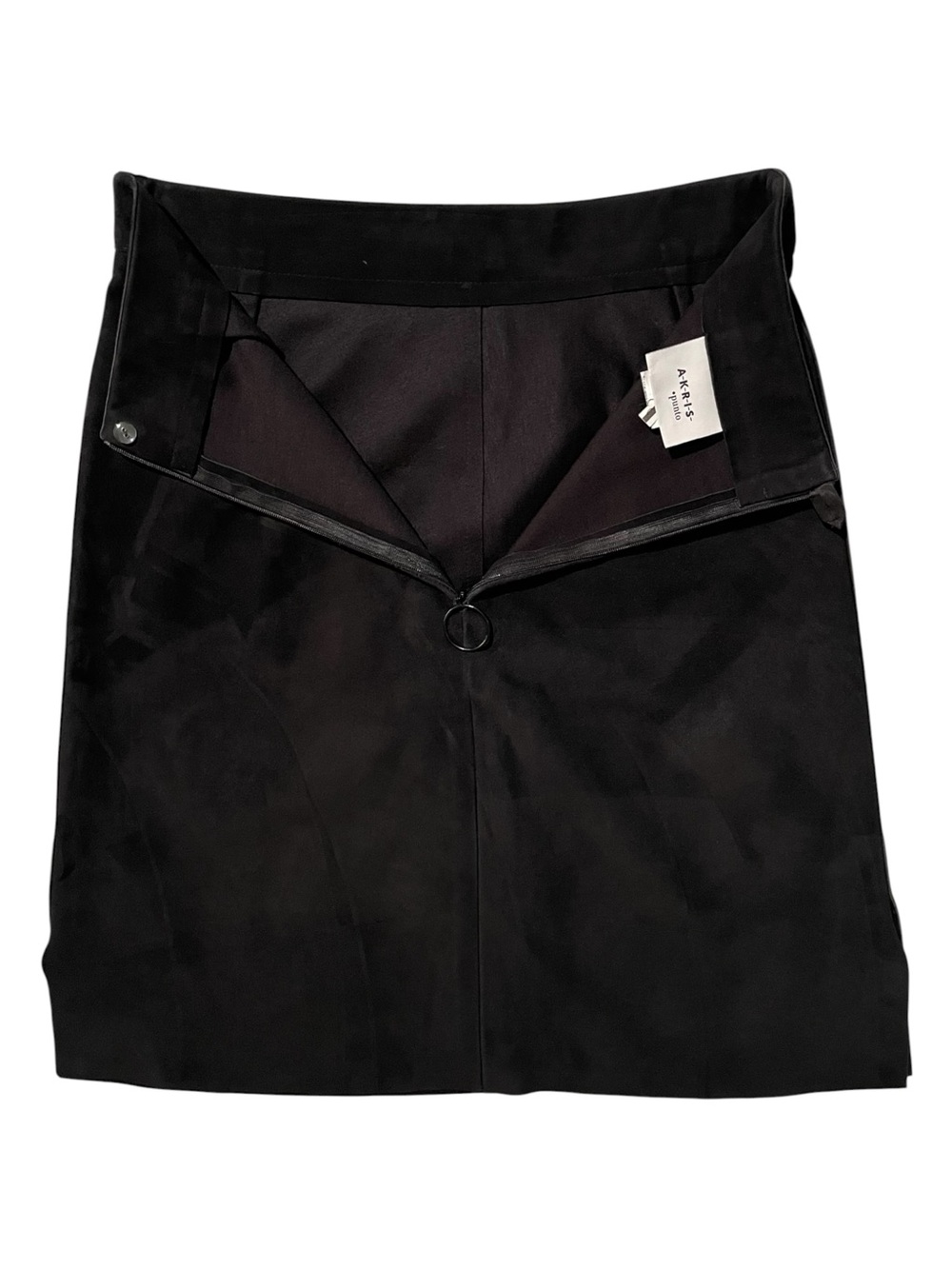 AKRIS PUNTO Black Lamb Suede Pencil Skirt US 4 Small - Picture 6 of 11
